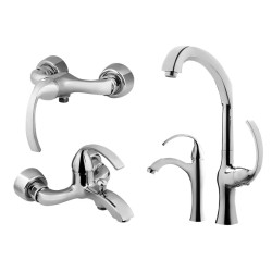 ست شیرآلات البرز روز مدل کلوین استیل مات