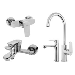 ست شیرآلات البرز روز مدل ونتو استیل مات