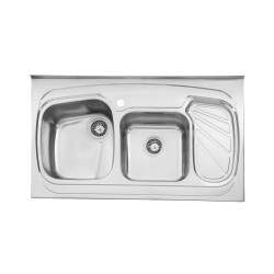 سینک ظرفشویی استیل البرز مدل 611 روکار