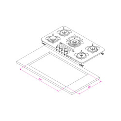 اجاق گاز کن مدل پاردیک سفید Pardyc W