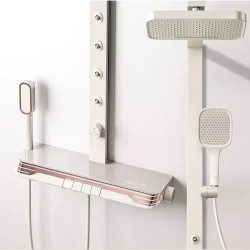 دوش پیانویی ماساژوردار سفید دیجیتال دوش پیانویی ماساژوردار سفید دیجیتال