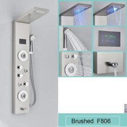 پنل دوش حمام مانیتور دار طوسی ماساژور دار پنل دوش حمام مانیتور دار طوسی ماساژور دار