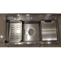 سینک ظرفشویی تک لگن سایز 90 استیل 304 کروم هوادیو سینک ظرفشویی تک لگن سایز 90 استیل 304 کروم هوادیو