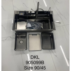 سینک ظرفشویی پیانویی 90 دوددی گرید B مدل دیکالان 5 کلید سینک ظرفشویی پیانویی 90 دوددی گرید B مدل دیکالان 5 کلید