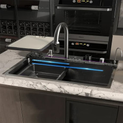 سینک ظرفشویی پیانویی 7 کلید دودی گرید HUADIAO 90 CM A سینک ظرفشویی پیانویی 7 کلید دودی گرید HUADIAO 90 CM A