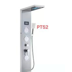 پنل دوش حمام مانیتور دار کروم مات ماساژور دار پنل دوش حمام مانیتور دار کروم مات ماساژور دار